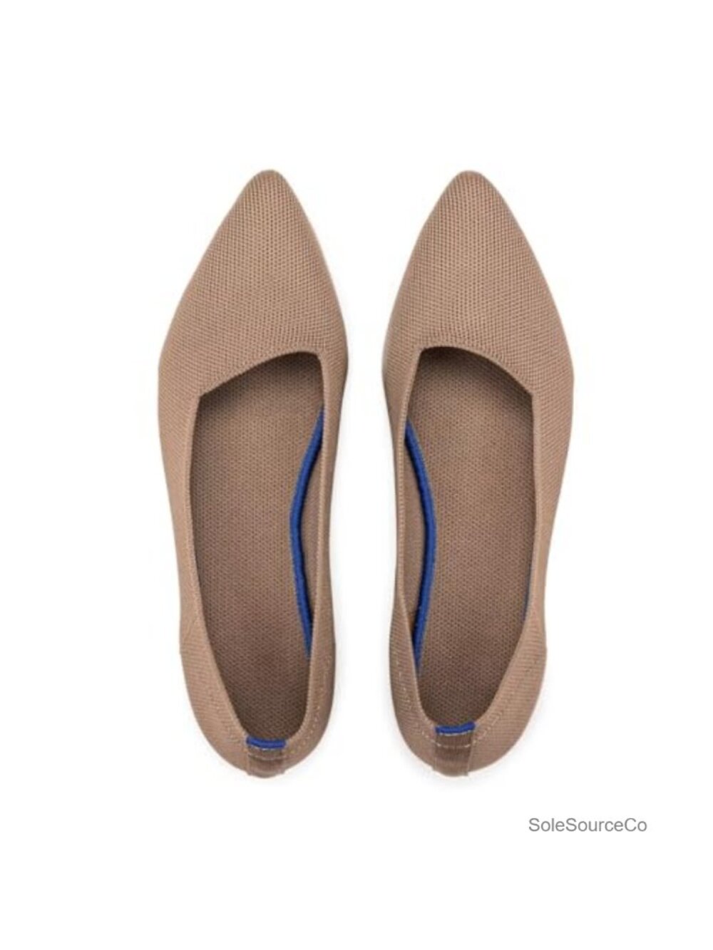Women's Knit Ballet Flats Pointed Toe Slip On Lightweight Comfort Shoes